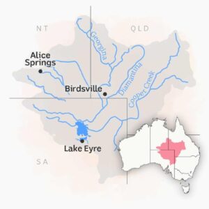 Озеро Эйр на карте Австралии